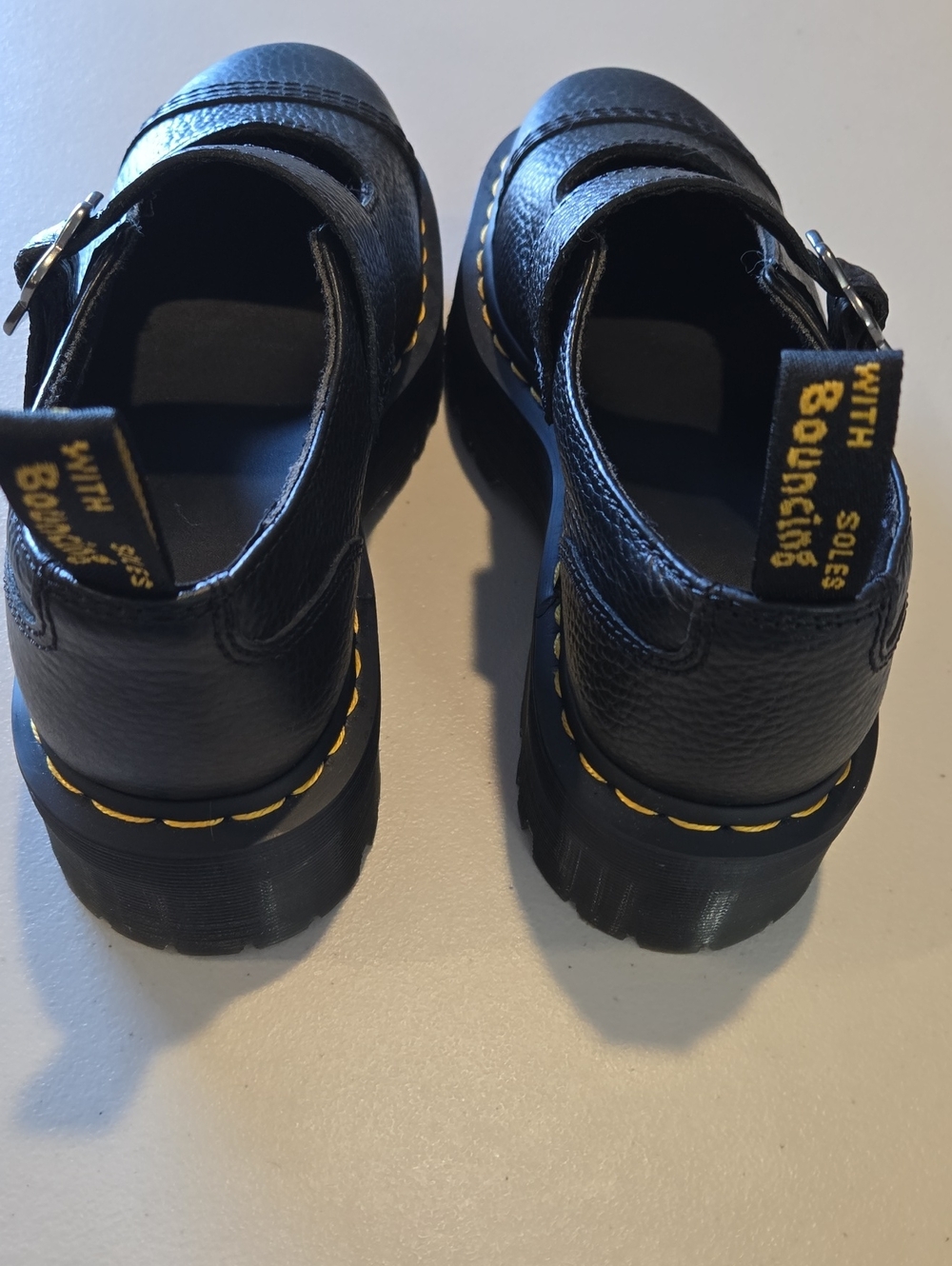 Dr. Martens Addina Flower Buckle Black Mary Jane Shoes - Picture 3 of 6